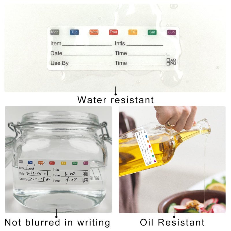 STARLIBOO Removable Freezer Labels  1x3 Inch  300pcs  Waterproof Oil Resistant Easy Clean Leaves No Residue - Image 5